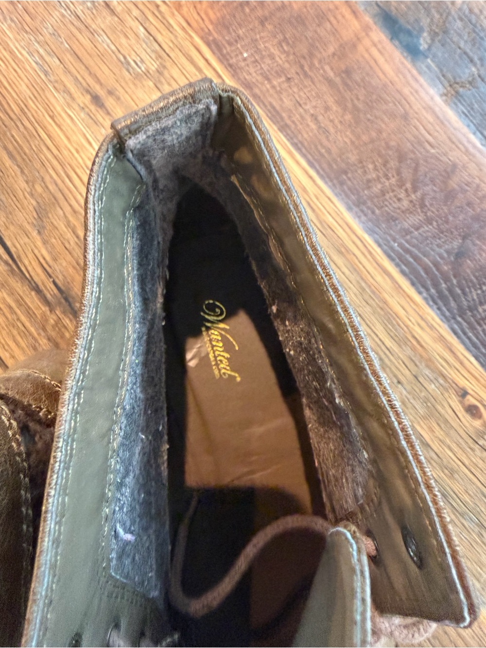 Wanted Distressed Brown Lace-Up Ankle Boots - Picture 5 of 6